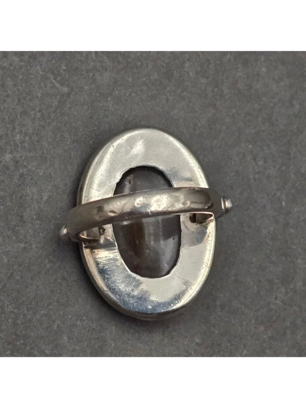 Vintage Sterling Silver Rutilated Quartz Ring Size 7.5 Modernist Statement - Picture 4 of 14